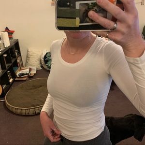 white, layering, long sleeve tee!